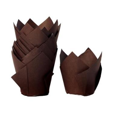 Imagem de Forros de cupcake padrão, 200 peças de copos de papel para assar embalagens descartáveis para suprimentos de festa