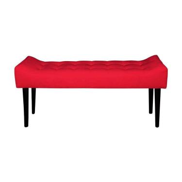 Imagem de Recamier Roma Capitonê Em Suede - Vermelho - Cor: Vermelho