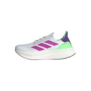 Imagem de adidas Ultraboost 5X Tênis de corrida masculino, Cinza/Roxo Burst/Lime Burst, 50