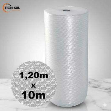 Imagem de Plástico Bolha 1,20x10m  Rolo de Proteção com 25 Micras Extra Resisten