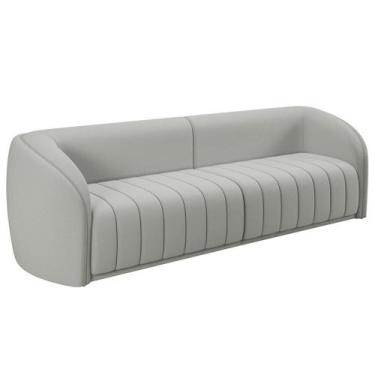 Imagem de Sofá 04 Lugares Para Sala De Estar 252 Cm Lazio M03 Veludo Creme - Lya