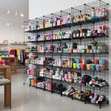 Imagem de Estante Balcão Expositor Aramado 48 Nichos