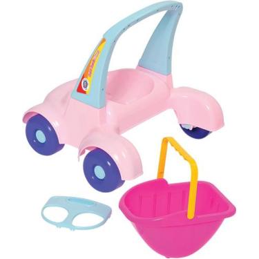 Imagem de Bebê passeio boneca rosa mercotoys carrinho de passeio para boneca e c