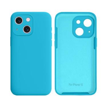 Imagem de Capinha Compatível com iPhone 15 Silicone com Interior Aveludado Prote