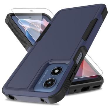 Imagem de Capa de telefone yuanming Moto G Play 2024 azul Military Grade