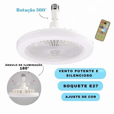 Imagem de Lâmpada Ventilador Teto Led E27 30W Branco Frio