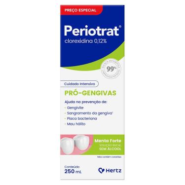 Imagem de Periotrat 0,12% Pró Gengivas Solução Bucal Sabor Menta Forte Sem Álcool 250ml