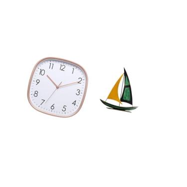 Imagem de Fenteer Relógio de Parede de Ferro Vintage, Escultura de, Ornamento de Mesa, Grande, Arte de Baixo Ruído, Prático para Sala de Jantar, Casa, Fazenda,