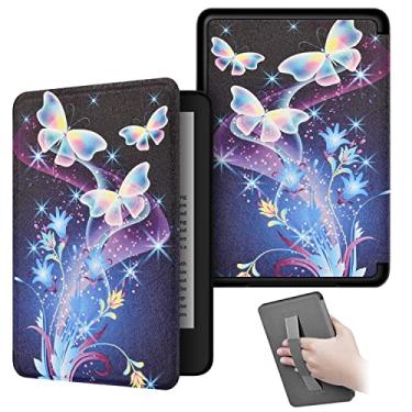 Imagem de Akacy Capa com estampa pintada com alça para Kindle paperwhite de 6,8 polegadas 2021 (11ª geração) - capa de TPU ultra fina, leve e durável (40)