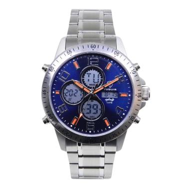 Imagem de Relógio Masculino de Aço Tuguir AnaDigi Infinity GCS-1274 Prata e Azul-Masculino