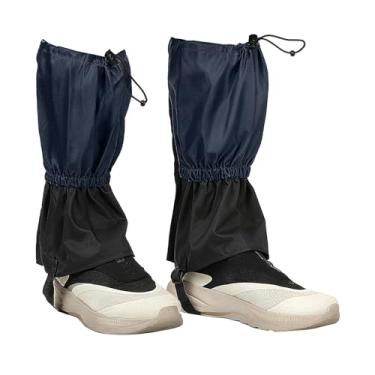 Imagem de YELARXI Polainas de perna, polainas de neve para caminhadas à prova d'água ajustáveis e leves para botas de neve com alça para os pés - Adequado para (sapatos de neve/caminhada/caça/escalada), 35,5 cm