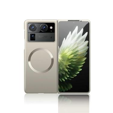 Imagem de Kukoufey Capa compatível com Tecno Phantom V Fold2, compatível com Tecno Phantom V Fold 2 capa protetora à prova de choque de policarbonato ultrafino com sucção magnética dourada integrada