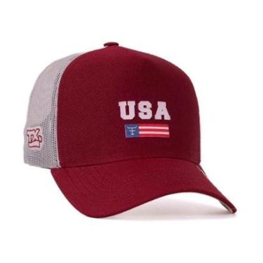 Imagem de BONE TEXAS FARM - TF1013 - VERMELHO VINHO/ BEGE Único-Unissex