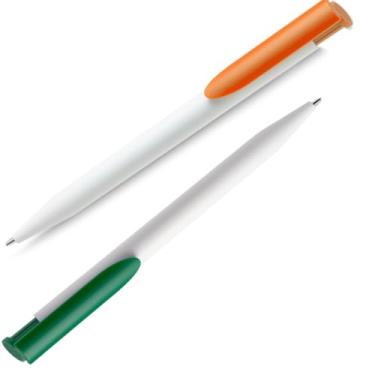 Imagem de Kit 2 Canetas Esferográficas Retráteis, Plástico, Escrita Azul, Cores Sortidas (- Kit 2 Laranja e Verde)