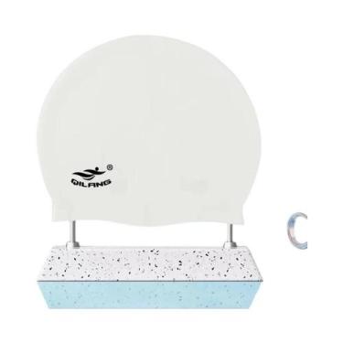 Imagem de Touca De Natação De Silicone Impermeável Para Crianças E Adultos Prote