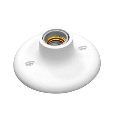 Imagem de Plafon com soquete de porcelana branco elite