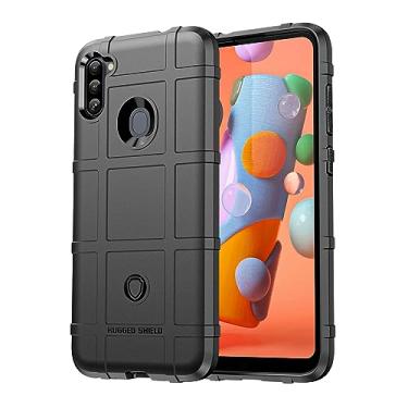 Imagem de IDEWEI Capa para Samsung Galaxy A11, fibra de carbono refinada, anti-queda, anti-impressões digitais, proteção integral. A capa do telemóvel é compatível com Samsung Galaxy A11
