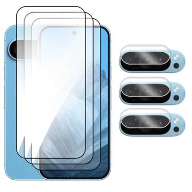 Imagem de 6in1, para Google Pixel 9 Pro XL, Vidro, Para Pixel 9 Pro, Vidro Temperado 2.5D Cola Proteção de Tela, Para Pixel 9, Filme de Lente