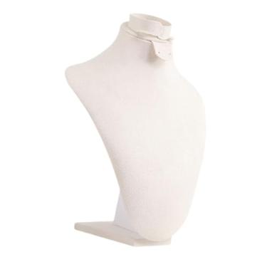 Imagem de UxicRuya Suporte Organizador para Colares, Expositor de Colares em Formato de Busto para Mulheres, Ideal para Mesa de Trabalho, Escritório ou Penteadeira, S