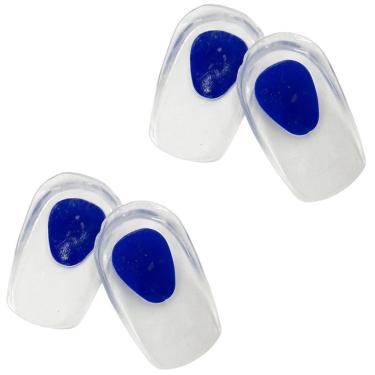 Imagem de Kit 2 Calcanheiras Palmilha Silicone Esporão/altura/conforto Azul-Unissex