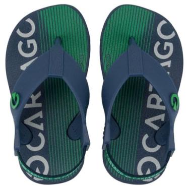 Imagem de Chinelo Infantil Cartago Baby Bebê Menino com Elástico Anatômico Chinelo de Dedo (Azul/Verde, BR, Criança de 1 a 3 anos, Numérico, 22)