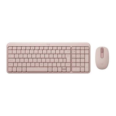 Imagem de Teclado E Mouse Bluetooth Abnt2 Logitech Mk250 Rosa
