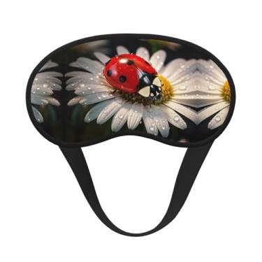 Imagem de Máscara de dormir blackout com estampa de flores joaninha máscara de luz macia para dormir meditação viagem ioga