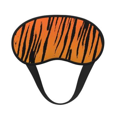 Imagem de Máscara de dormir blackout com estampa de listras de tigre, máscara para os olhos, leve, macia, para dormir, meditação, viagem, ioga