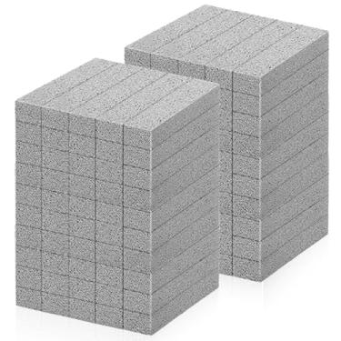 Imagem de AOKLIT 100 peças de palito de pedra-pomes para limpeza de vaso sanitário, pedra-pomes para limpar grelhas de fogão, forno, banheiro, churrasqueira, cozinha, pias, removedor de manchas de água dura de