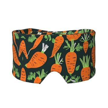 Imagem de Máscara Happy Carrot sem costura padrão para dormir para olhos e orelhas máscara respirável ajustável blackout venda confortável