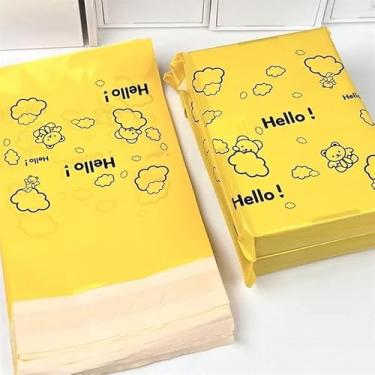Imagem de 10 sacos de embalagem de envelope à prova d'água, amarelo, 10 peças