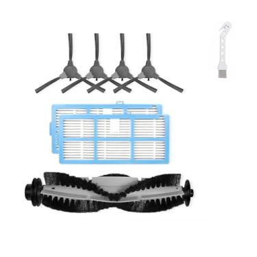 Imagem de Escova principal + escova lateral + filtro HEPA, compatível com o aspirador robô Ionvac Robo Vac 2000 - Acessórios e peças de reposição para aspirador robô(Set 10)