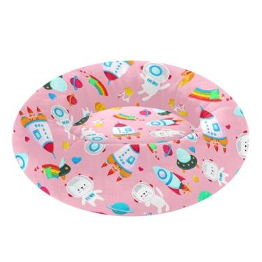 Imagem de SEHANY Cama de cachorro com estampa de gatos fofos, removível e lavável, pequena, redonda para gatos, cama fofa super macia para animais de estimação com fundo antiderrapante para cães pequenos e