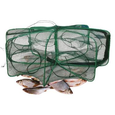 Imagem de Armadilha Covo Peixe 8 Furos Rede Pesca Isca Lambari Camarao Lagosta C