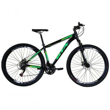 Imagem de Bicicleta Aro 29 Gta Start Alumínio Mountain Bike 21v Freio A Disco Garfo Suspensão preto-Verde Tam: 15