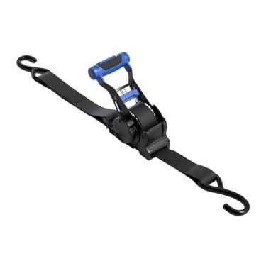 Imagem de Ioensy Cinta de catraca retrátil com ganchos em S, cabo ergonômico de alto desempenho, fita termoencolhível automática para caminhões e motocicletas, Azul