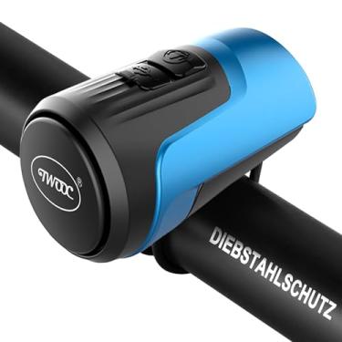 Imagem de Sino de Bicicleta Elétrica Alarme Anti-Roubo 125db Elétrico Alto para Adultos com 1 Modo Som Bateria Recarregável via USB MTB BMX Ciclismo Estrada