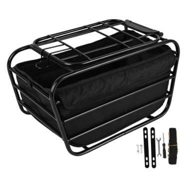 Imagem de Baoblaze Cesto traseiro para bicicleta, suporte para cães, estável, e portátil, ideal para transportar compras, fazer acampamentos e outras, com Forro, 38 Cm X 23 Cm X 21.5