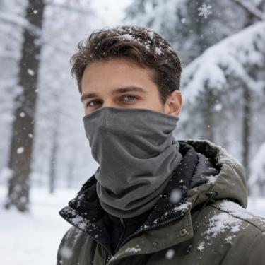 Imagem de Lenço de pescoço para mulheres e homens, máscara de inverno espessa, capas para aquecer o pescoço, à prova de vento, para inverno, com forro de lã, polaina térmica para esportes, corrida, ciclismo