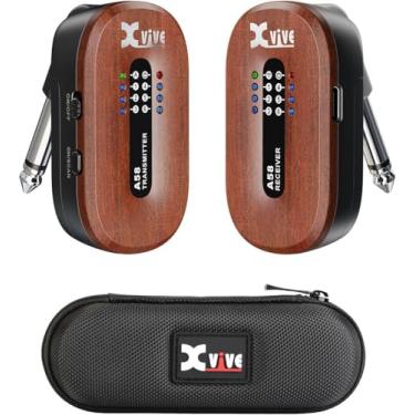 Imagem de Xvive Sistema de guitarra sem fio A58 5,8 GHz receptor transmissor de guitarra sem fio para captador ativo ou passivo guitarra elétrica/acústica, mogno