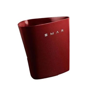 Imagem de YWJLQH Lixeira decorativa, leve e para uso doméstico na sala de estar, cozinha, banheiro e quarto, Vermelho