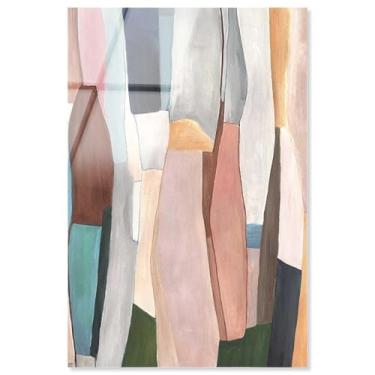 Imagem de Decoração de sala de estar com impressão acrílica Glorious Lines II da Art Remedy, pronta para pendurar, 50 x 76 cm