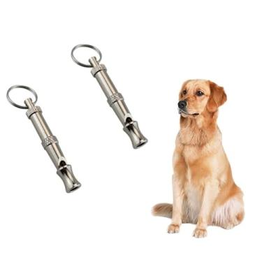 Imagem de 2 apitos para cães, apito ultrassônico ajustável para cães pombos, treinamento e auxiliares de comportamento