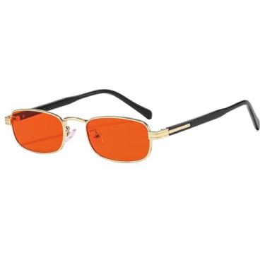 Imagem de Óculos de Sol UV400 - Metal Gradiente Preto Chá Punk Para Homens e Mulheres Esportes ao Ar Livre Corrida Ciclismo, C7 Dourado Vermelho