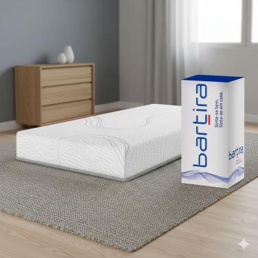 Imagem de Colchão Solteiro Bartira Viena D40+D33 Até 130Kg Espuma Viscoelástica Enrolado à Vácuo 20x88x188cm 