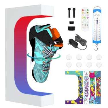 Imagem de Levitating Display de tênis, suporte magnético flutuante para exibição de sapatos com rotação automática de 360° e luz LED, suporte de levitação para colecionador de sapatos/exibição de publicidade