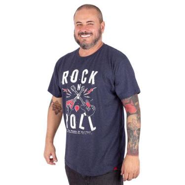 Imagem de Camiseta Plus Size Guitarra Power Marinho Indigo. - Art Rock, x3