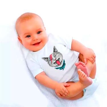 Imagem de Body infantil rock David Bowie Cat - LADO B ROCK CAMISETAS, G, Branco