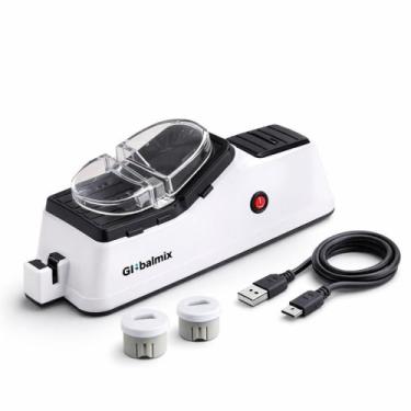 Imagem de Amolador Afiador Elétrico Facas Tesoura USB Bivolt Portátil - GLOBALMI