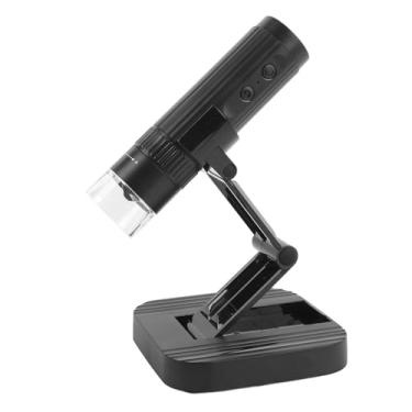 Imagem de Jiawu Microscópio Digital Sem Fio 1080P HD Com Suporte Ajustável para Uso Externo, Lupa de Câmera de Microscópio de Moeda Portátil para Tablet USB